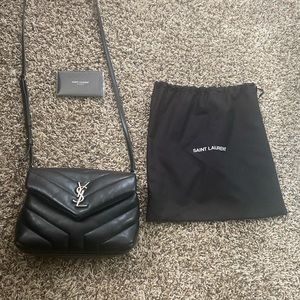 YSL Small Lou Lou Toy handbag Black w/ silver HW
